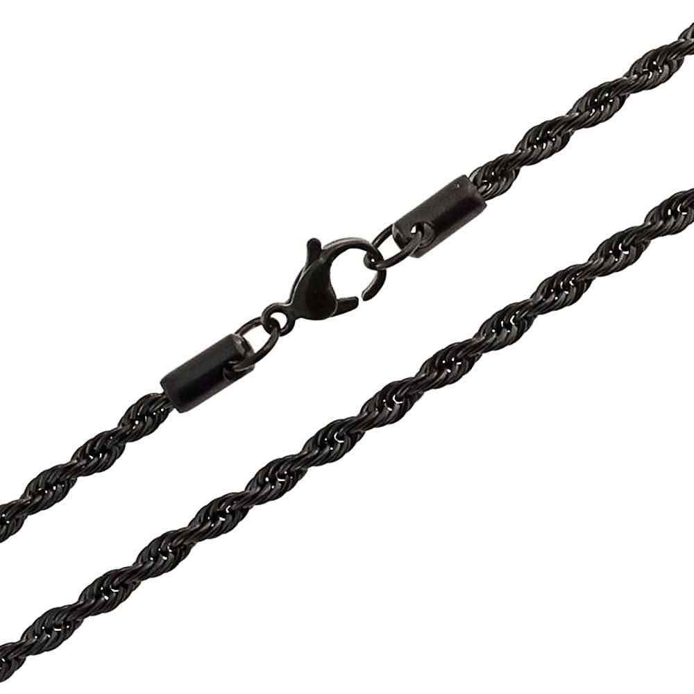 mens black string necklaces