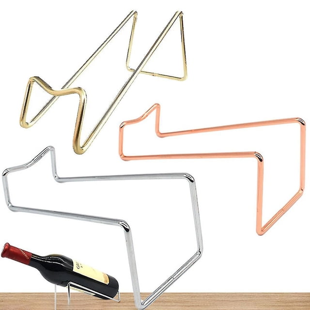 Creative Red Wine Rack Simple Stainless Steel Wine Shelf Simple Wine Bottle Holder For Home Shop Neatly Processed 3pcs