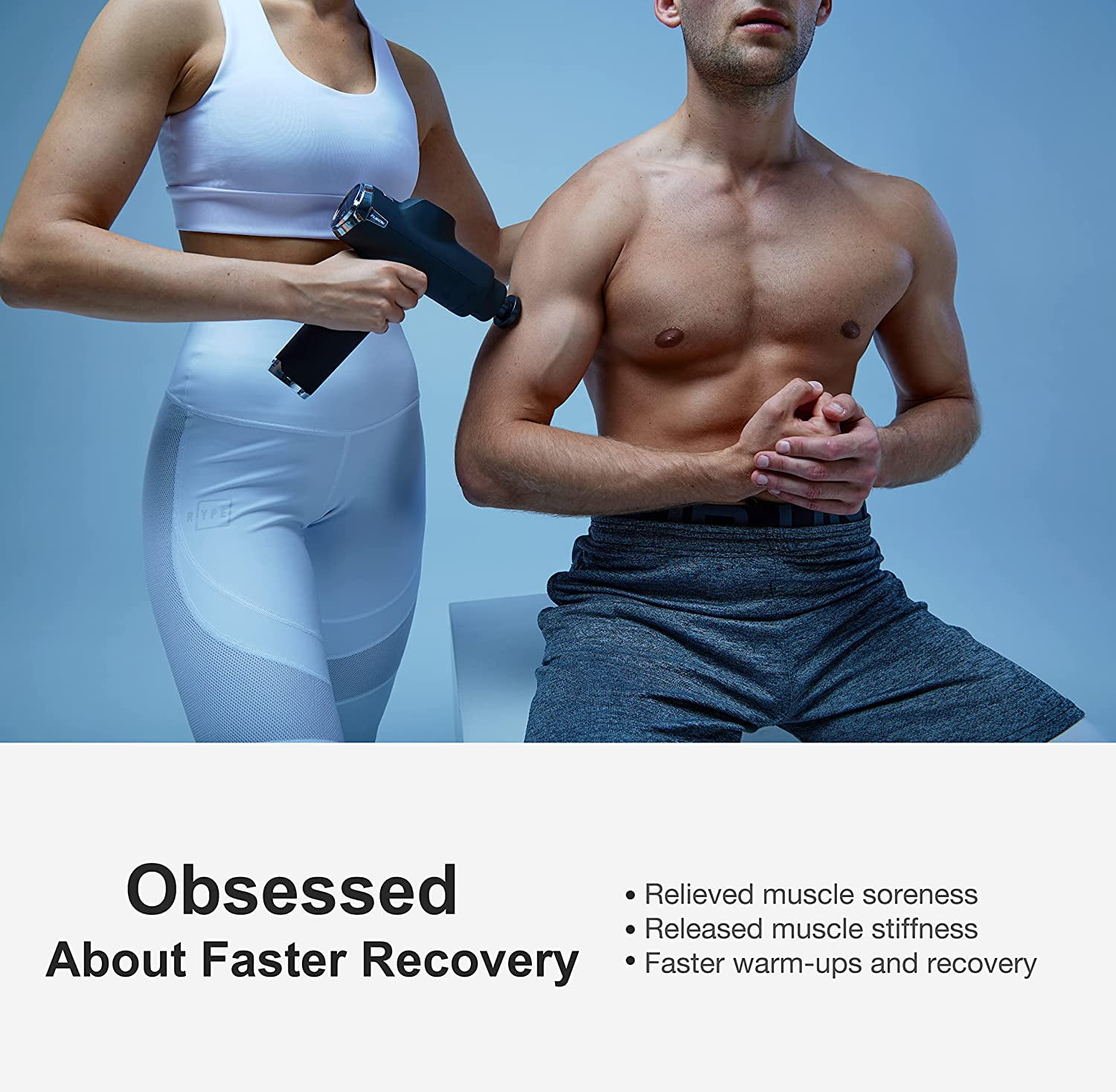 Fusion Black Pro Muscle Massage Gun Deep Tissue Percussion Muscle Massager Gun for Athletes Pain Relief Therapy and Relaxation, Percussive Chiropractor Massager, Body Massager