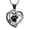 Black, variant on Pet Heart Cremation Jewelry For Ashes For Dog/Cat Paw Print Urn Necklace for Ashes Stainless Steel Memorial Locket Paw Print Pet Heart Memorial Keepsake Jewelry