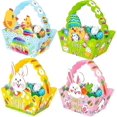 thumbnail image 1 of 4PCS Easter Egg Hunt Basket for Kids Child Party Craft Gift Basket-Spring Easter Egg Hunt Favour Holders, 1 of 5