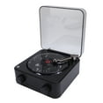 thumbnail image 1 of Retro Record Player Style  Speaker with Water Ripple Glow Night Light Time Display Stereo Sound for Bedroom Desktop Studio, 1 of 7