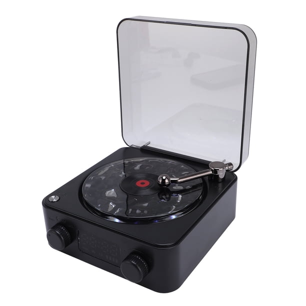 Vinylplayer Con Luz Y Tiempo De Ondulación De Agua, Altavoz Vinilbt Con Luz De Noche Ambiental, De Sonido Estéreo, Reproductor De Discos Retro Para El Estudio De