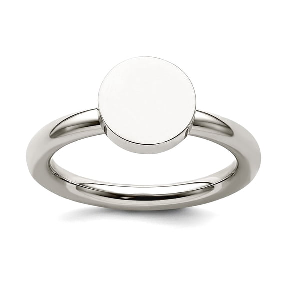 2.5mm Stainless Steel Polished Circle Ring Size 9 Ring for Women - 3.7 Grams