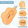 thumbnail image 3 of Uxcell Box Cutters, 6 Pcs Retractable Letter Opener Cloud Shaped Small Package Opener Envelope Slitter, Orange (2.4x1.5Inch), 3 of 5