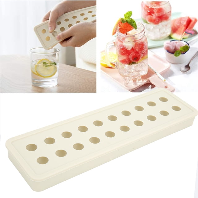 BANDEJA DE SILICONA PARA HACER BOLAS DE HIELO, MOLLE PARA CUBITOS DE HIELO DIY DE 20 CAVIDADAS PARA COCCTEL, BAR Y FIETA