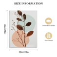 thumbnail image 2 of PIKWEEK Boho Wall Art for Bedroom Mid Century Modern Wall Art Neutral Minimalist Boho Leaf Canvas Prints Natural Pictures Framed for Bathroom Living Room Decor 3 Panels, 2 of 5