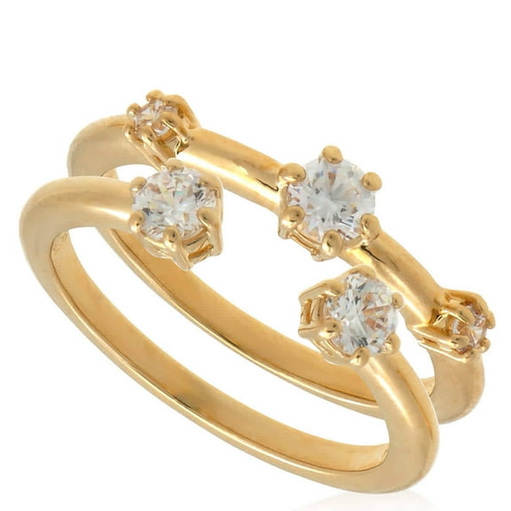 Swarovski Gold,Tone Plated Constella Ring Set (2), Size 58 (US 8)