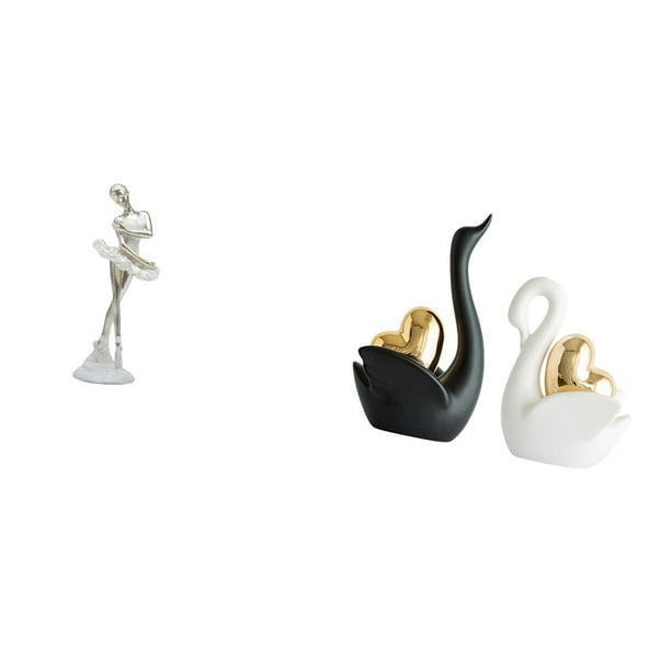 Figura de escritorio,Estatua de bailarina,adorno de escritorio,decoración del hogar,Estatua de bailarina moderna,regalo de cumpleaños para la oficina.,estatua de cisne,Estatuas y figuras de