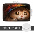 thumbnail image 2 of Rateoe Animal Cat Pattern Flannel Door Mat Indoor Outdoor Entrance, Waterproof All-Weather Doormat,Fade Resistant, Low Profile Entryway Mat 16x24in, 2 of 7