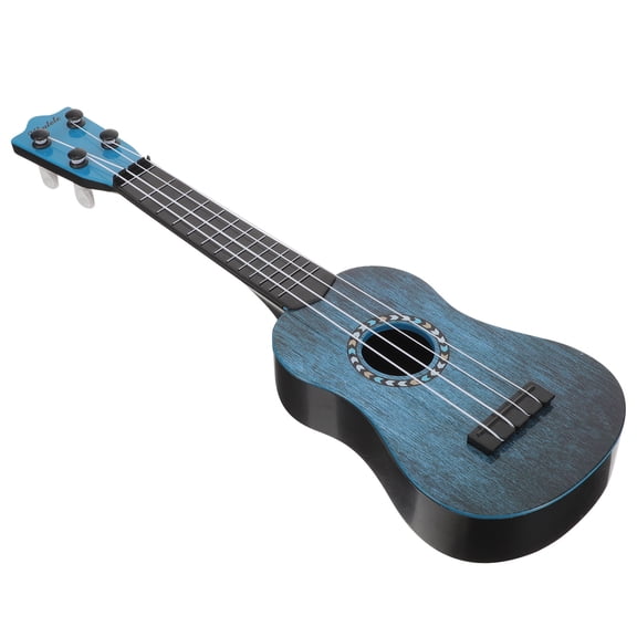 NICEXMAS 1Pcs Ukulele Beginner Musical Instrument Blue Plastic Wood Compact Design for Children Learning
