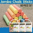thumbnail image 2 of Scaup 5-Color Sidewalk Chalk Set - 60-Piece Multi-Colored Jumbo Chalk Sticks for Outdoor Use on Asphalt, Concrete, Pavement and Driveways, 2 of 4