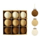 thumbnail image 2 of CaiYueKe 9 Pcs Flocked Velvet Christmas Ornaments Hanging Balls Plastic Holiday Tree Decorations Festive Xmas Decor Shiny Glitter Party Supplies Home Decor 3.15 Inch, 2 of 6