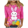 thumbnail image 1 of TSADFHJI Chandail en Molleton pour Femmes Graphique Mode Dames Jour de la Saint-Patrick Imprimé Décontracté Manches 3/4 Col Rond T-Shirt Haut m, 1 of 5