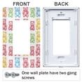 thumbnail image 3 of Yayeee Rocker Switch Wall Plate 3-Gang 6.5"x4.6" Home Decorative Outlet Cover, Gummy Bear Pattern, 3 of 6