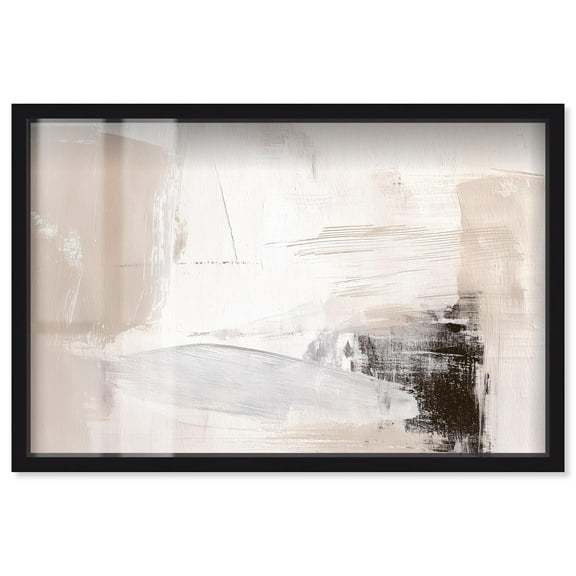Timeless Marks I Shadowbox Print Minimalist Art by Art Remedy, Black Frame, 15 x 10