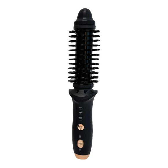 Riforla Brosse Ronde Chauffante Sans Fil pour Voyage Mini Thermique pour Bouclage pour Cheveux Courts Rechargeable par USB Petit Volume en Baril Brosse de Coiffage pour Bouclage pour Hommes et Femmes Bouclé Droit Ha
