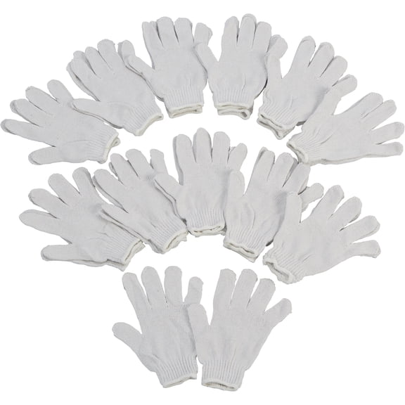 West Chester Protective Gear Men's String Knit Work Gloves, 12-Pk., White, Large, Model# 30000IR-L12U