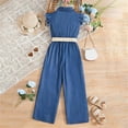 thumbnail image 4 of Jalioing Sleeveless Bodysuit for Kids Girl Spaghetti Strap Casual Rompers High Waist Fashion Jumpsuit, 4 of 7