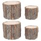 thumbnail image 1 of 4pcs Bark Succulent Pots Multi-purpose Wooden Flower Pot Balcony Succulent Plant Pot, 1 of 3