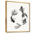 thumbnail image 3 of Black and White Vintage Fish III 24 in x 32 in Framed Painting Canvas Art Print, by Designart, 3 of 5