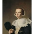 thumbnail image 2 of Pieter Dubordieu 20x23 Gold Ornate Framed and Double Matted Museum Art Print Titled - Portrait of a Woman (1637), 2 of 4