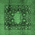 thumbnail image 1 of Ahgly Company Indoor Square Medallion Emerald Green Traditional Area Rugs, 7' Square, 1 of 4
