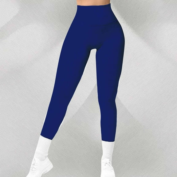 HOMBOM Leggings for Womens High Waist Seamless Soft Workout Stretch Dark Blue Ladies Pants Sports S