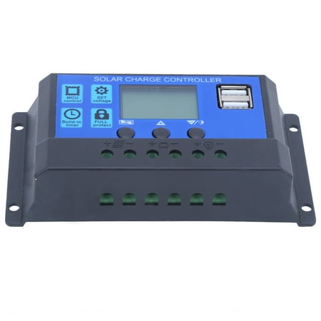 

LCD Display Solar Panel Controller 3-stage PWM Charging Management Dual USB Output Solar Panel Controller For Family Industry