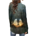 thumbnail image 5 of GaThRRgYP Women's Lightweight Open Front Cardigan,Women's Fashion Halloween Printed Long Sleeved Cardigan Jacket Green M, 5 of 6