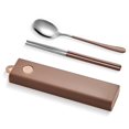 thumbnail image 2 of Portable Stainless Steel Cutlery Set with Chopsticks  Spoon  and Cutlery Box - Ideal for Students, 2 of 8