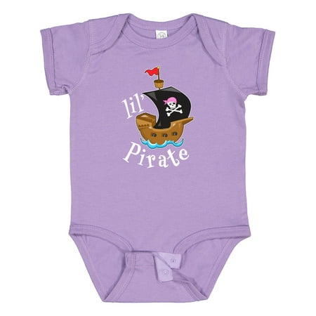 

Inktastic Lil Pirate Pirate Ship Pink Bandana Gift Baby Boy or Baby Girl Bodysuit