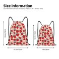 thumbnail image 2 of Xecao Red Strawberry Pattern Sports Drawstring Backpack - String Swim Gym Bag with Wet Proof Pocket for Women&Men-Small, 2 of 6