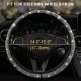 thumbnail image 5 of White 15.5", Anti-Slip Soft, Sparkly Rhinestone Steering Wheel Cover, 5 of 8
