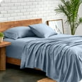 thumbnail image 2 of Juego de Sábanas de 4 Piezas Bare Home Premium Collection 1800 Matrimonial Azul Polvoriento, 2 of 9