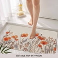 thumbnail image 6 of Orange Spring Floral Doormat Outdoor Entrance 16"x24", Watercolor Farmhouse Botanical Absorb Moisture Dirt Door Mats, Non-Slip Rubber Backing Floor Mats Indoor, Low-Profile Front Door Rugs, 6 of 9