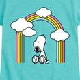thumbnail image 3 of Peanuts - Snoopy Looking Up Rainbow - Toddler & Youth Girls Short Sleeve Graphic T-Shirt, 3 of 6