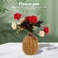 thumbnail image 3 of RENACLIPY Woven Plastic Vase with Simple Design Khaki Color for Flower Arrangement and Decoration, 3 of 5
