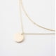 thumbnail image 4 of Layered Heart Necklace Pendant Handmade 18k Gold Plated Dainty Gold Choker Arrow Bar Layering Long Necklace For Women, 4 of 5