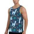 thumbnail image 2 of Fotbe Alpaca Astronaut in Space Pattern Men's Quick Dry Workout Tank Top Gym Muscle Tee Fitness Bodybuilding Sleeveless T Shirt Breathable Workout Shirt-Small, 2 of 9