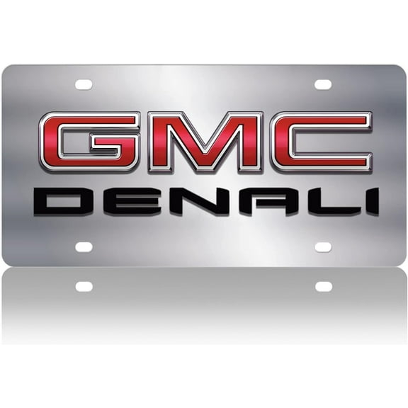 Eurosport Daytona- Compatible with -, 2019- Current GMC Denali Stainless Steel License Plate