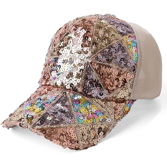LINLIN Bling Baseball Cap, Baseball Cap Bling Baseball Cap Hat for Women Adjustable Summer Hats Fashionable Trucker Hats