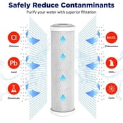 Membrane Solutions Combo Pack Water Filter Replacement Cartridge Compatible GE RO Set GXRM10RBL GXRM10G Reverse Osmosis Systems, 6x Carbon Filters, 3x 75GPD RO Membrane Filter