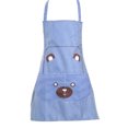 thumbnail image 1 of Polyester Cute Cartoon Style Striped Kitchen Cooking Apron With Pocket For Women Men Blue ANGGREK Women Apron, 1 of 2