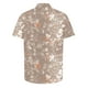 thumbnail image 3 of Blusa y camisa de manga corta con cuello vuelto para hombre, camisa informal de moda con estampado de hojas y solapa de manga corta, blusa para hombre, 3 of 4