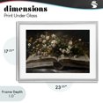 thumbnail image 4 of Stupell Industries Contemporary Antique Floral Open Book Gray Framed Print Under Glass, 23 x 17, by Jacky Ngan, 4 of 8