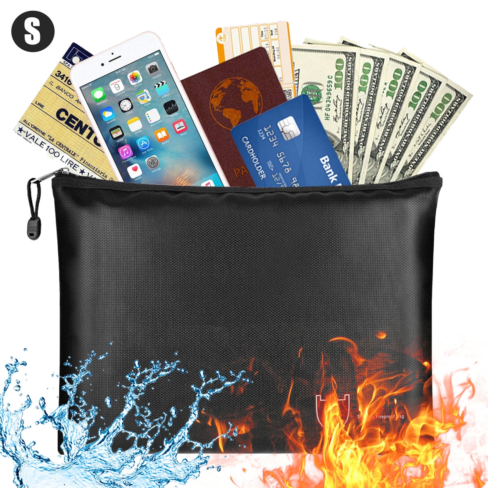 Fireproof Document Bags, Fire Safe Document Holder Fireproof
