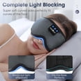 thumbnail image 2 of MUSICOZY Bluetooth Sleep Mask Headphones, 100% Blockout Sleep Headphones with Bluetooth 5.4, 16H Play, Soft Eye Mask with Headphone for Sleeping,Travel,Nap & Side Sleepers, Gift for Men/Women, 2 of 6
