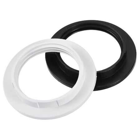 

Uxcell E26/E27 Light Socket Rings Lamp Shade Holder Adapter Ring Black White 8 Pack