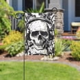 thumbnail image 5 of Cool Skull in Earphones Decorative Garden Flag for All Seasons, 12 x 18 Inch Small Vertical Double Sided Outside Decoration for Yard Farmhouse, 5 of 6